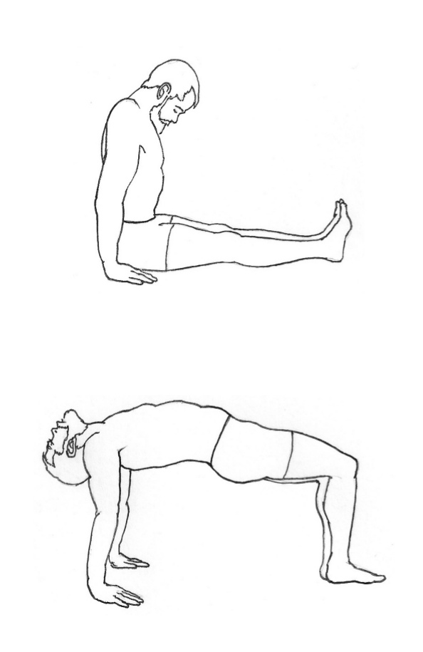 Zwei Yoga-Posen für Flexibilität.